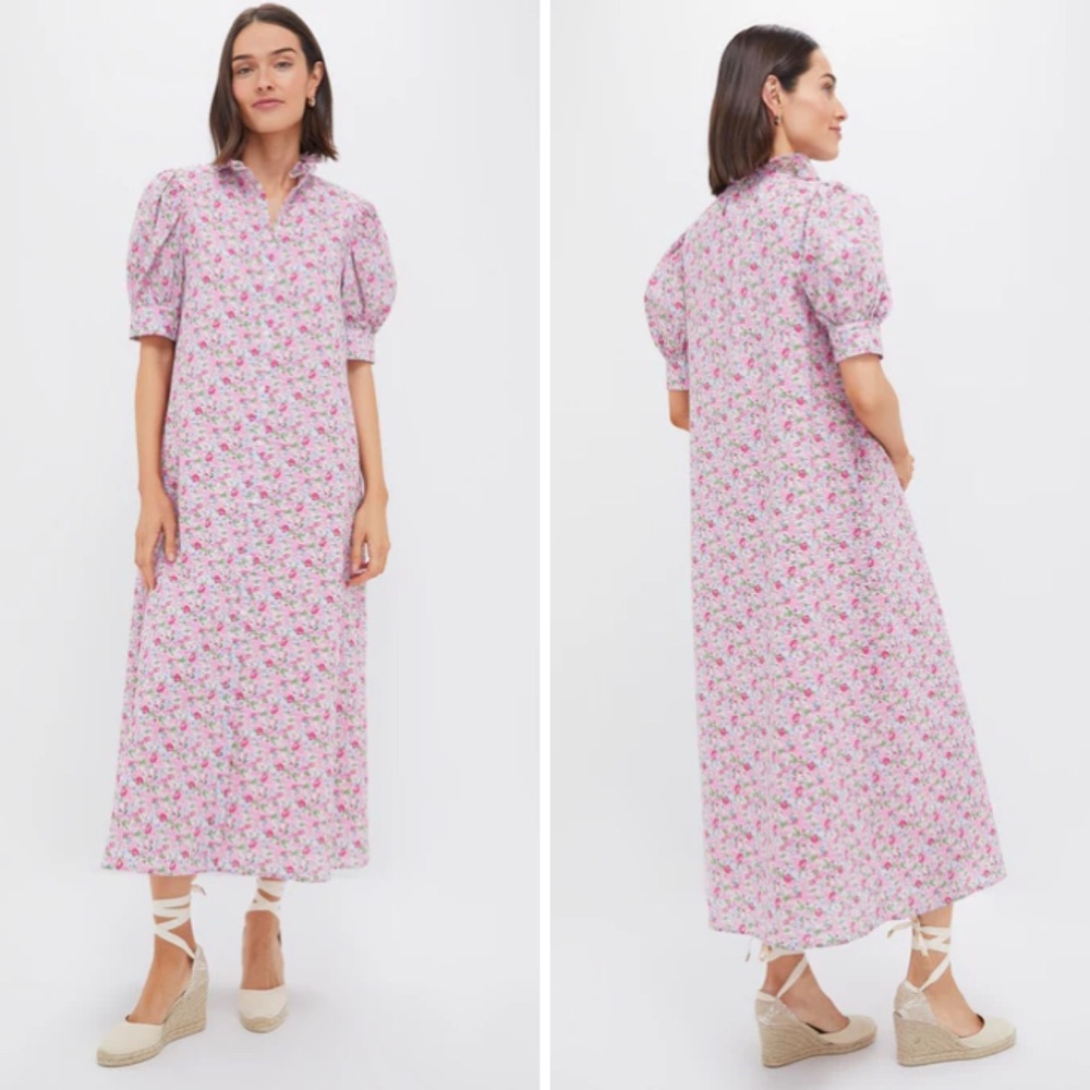 Tuckernuck Pink Floral Midi Dress